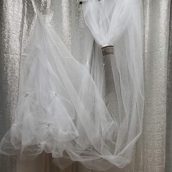 Cathedral Bridal Veils With Swarvoski Crystallized Sequins - Picture 6 of 16